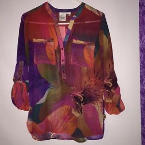 Como Women’s Blouse Top Multicolor Size Small
